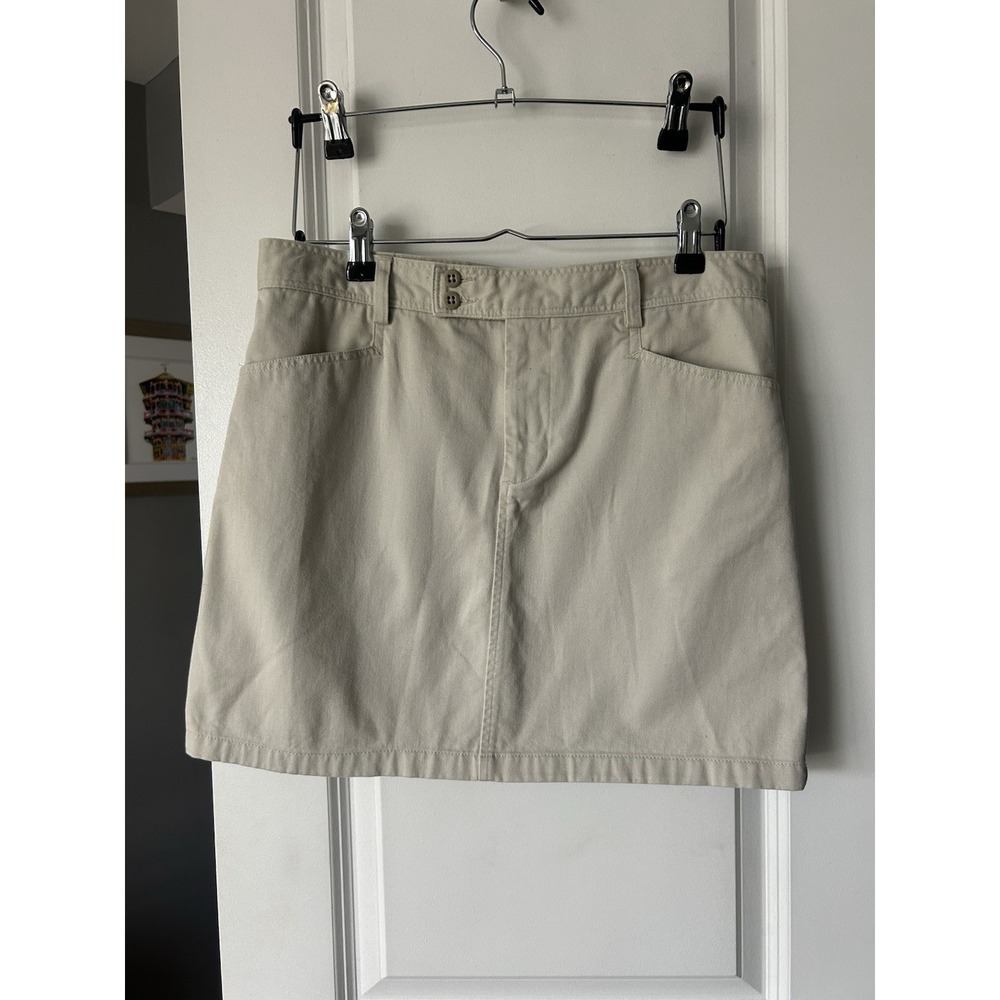 Ralph Lauren Sport Skirt Womens Khaki Chino A-Line Cotton Pockets Size 10 Polo